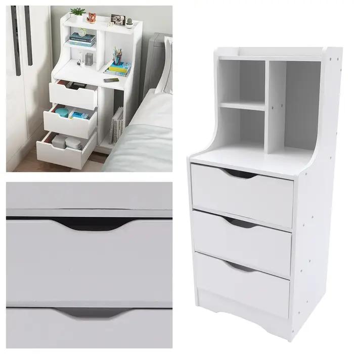 Table d'appoint blanche pour chambre à coucher