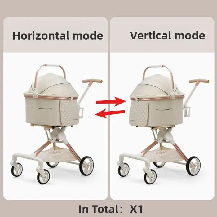 Chariot pliable pour animaux de compagnie, panier de changement de Direction, poussettes pour chiens