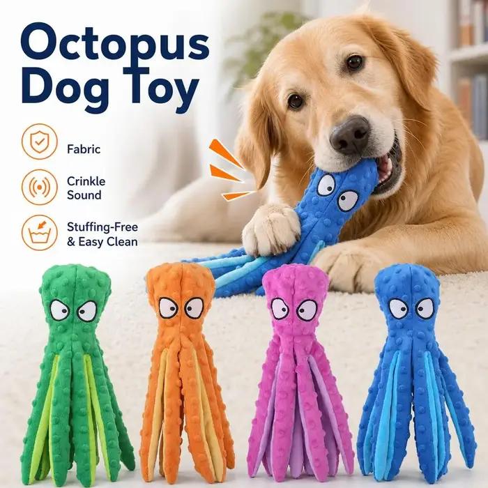 Jouet pour chien en forme de coquille de pieuvre
