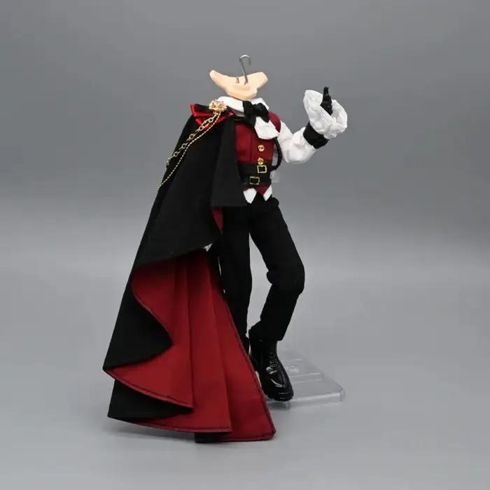 Costume de chevalier britannique 1/12 scale pour figurines d'action en flanelle élégant avec chemise, gilet, pantalon et cape pour Noël Pâques Halloween Nouvel An Saint Valentin