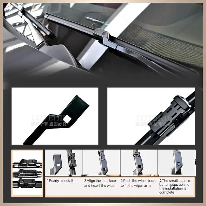 Pour FIAT 500 312 2007-2017 2008 2009 2010 2011 balais d'essuie-glace avant et arrière brosses de fe