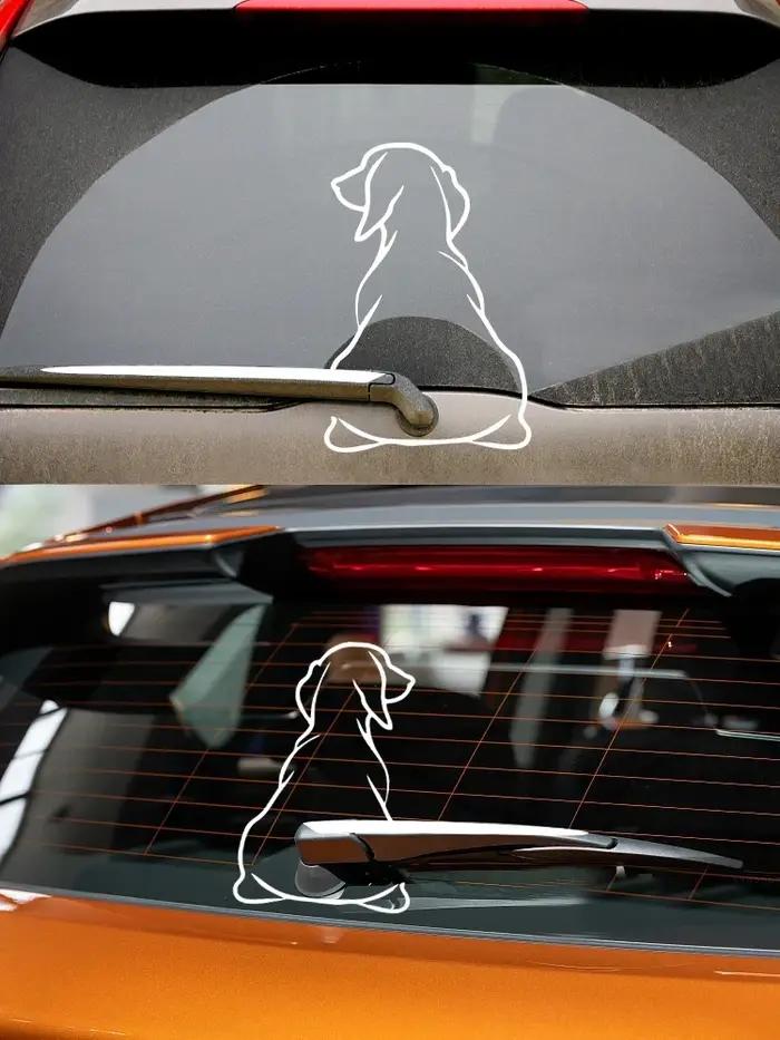 Autocollant de voiture de queue mobile de chien