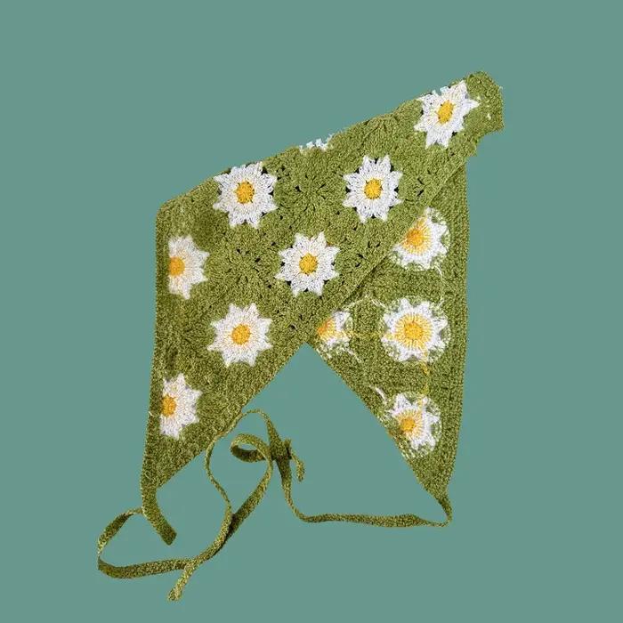 Bandeau écharpe Triangle tricoté élégant pour femmes