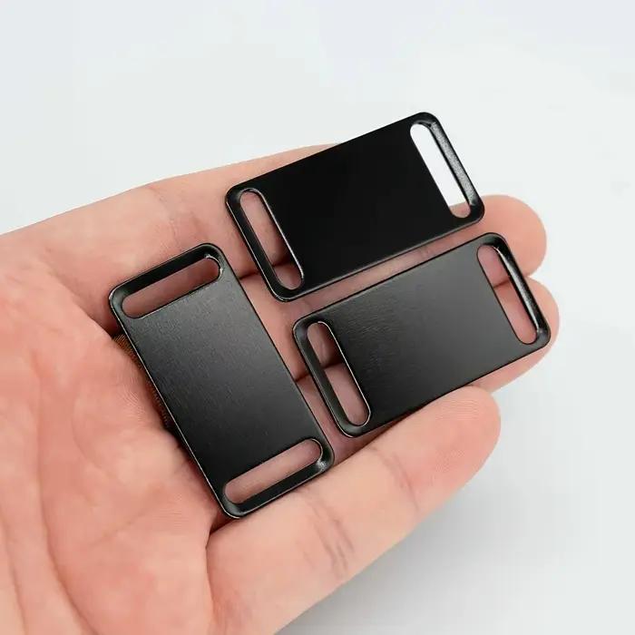 Lot de 10 étiquettes vierges en aluminium pour gravure, étiquettes vierges estampées, médailles pour