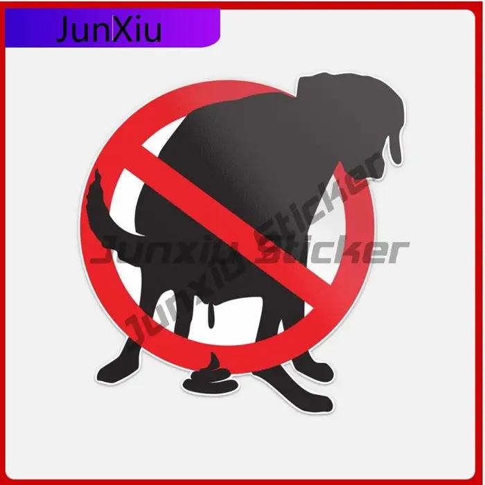 Autocollant en vinyle anti-rayures pour chien de merde, panneau d'arrêt, sans merde, pour voiture, e