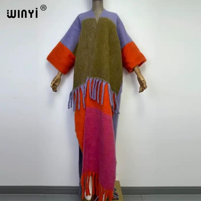 WINYI – manteau de fourrure Long pour femme, pardessus épais et chaud, de luxe, de haute qualité, av