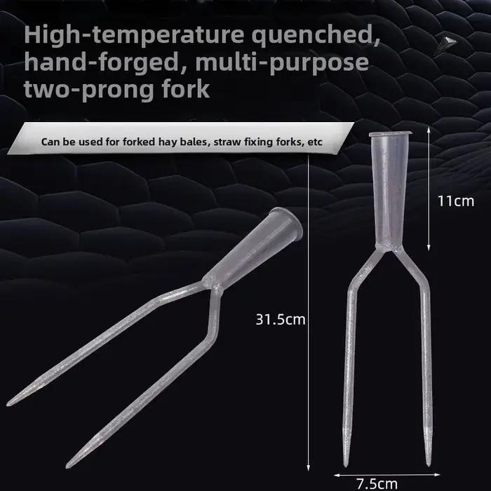 Fourche à paille en acier pur forgé