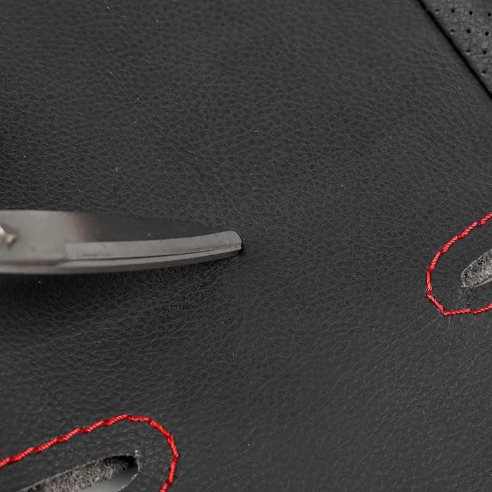 Housse de volant de voiture tressée à la main, en cuir microfibre perforé, pour Ford Mondeo Fusion 2