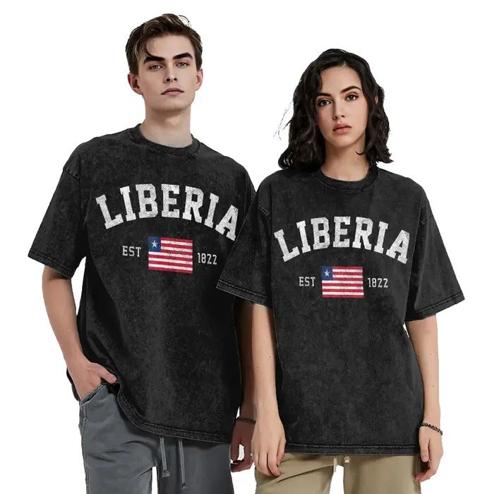 T-shirt délavé pour la Journée de l'Indépendance de la Libéria