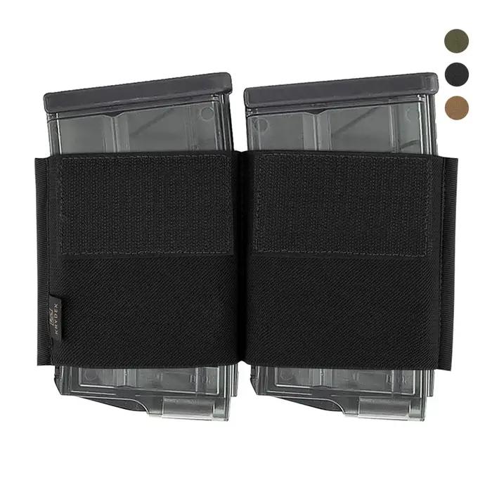 KRYDEX tactique Double fusil 7.62 HK pochette pour magazines insérer élastique Buld-in support magnétique avec attaches à crochet pour plate-forme de poitrine MK3 MK4