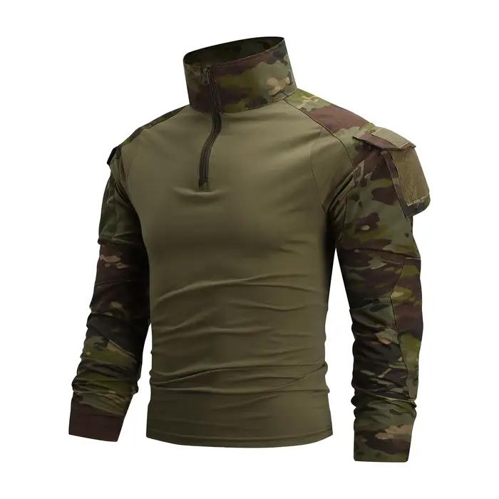 Hommes Sport de plein air randonnée T-Shirts Combat Softair militaire Multicam Camouflage chasse escalade Camping chemise vêtements tactiques