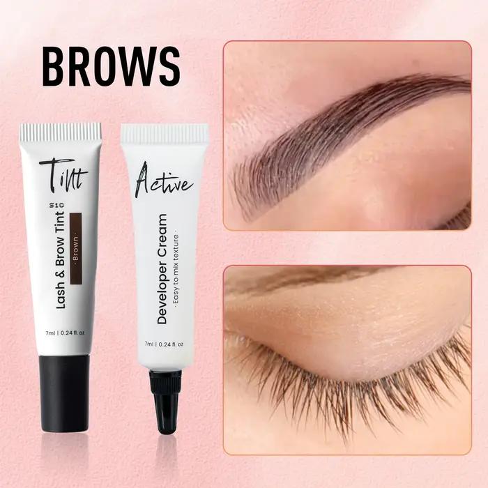 Kit de coloration pour cils et sourcils, teinture durable et imperméable, outils de maquillage élégants pour femmes, occasions spéciales et tous les jours