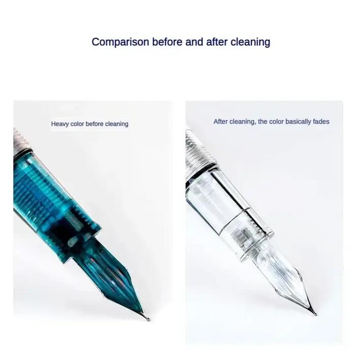 Solution de nettoyage d'encre pour stylo plume éliminant taches d'encre et bavures pour stylos plume occasionnels ou professionnels