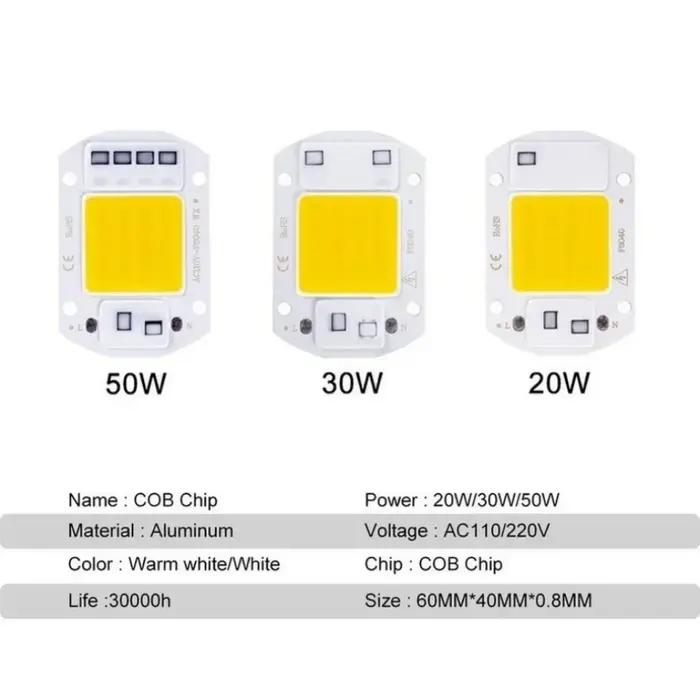 Puce LED COB pour budgétaire, pas besoin de pilote, perles de lampe LED pour budgétaire, puce d'écla