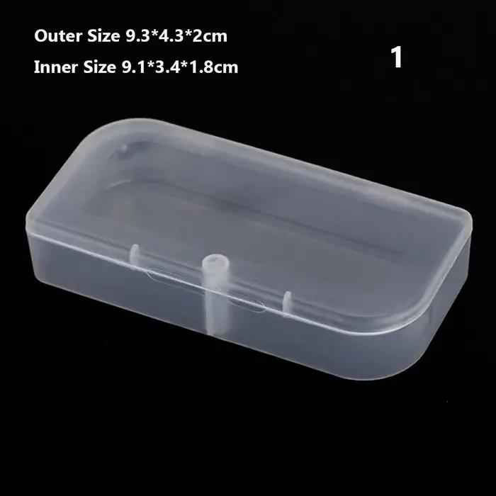 Boîte de rangement transparente en plastique de différentes formes