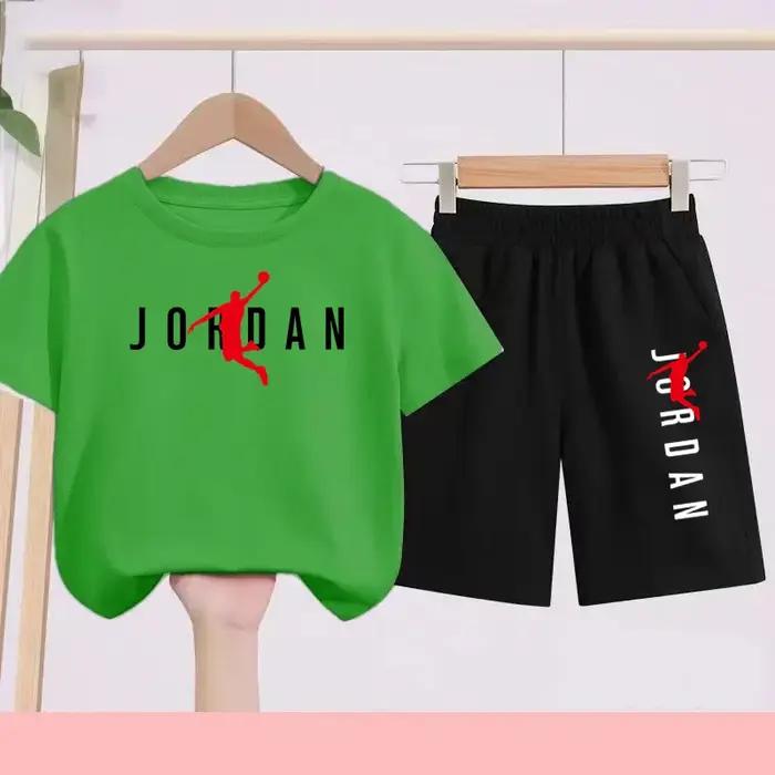Ensemble de robe et short d'été avec motifs de lettres pour enfants de 3 à 12 ans occasions spéciales et quotidienne
