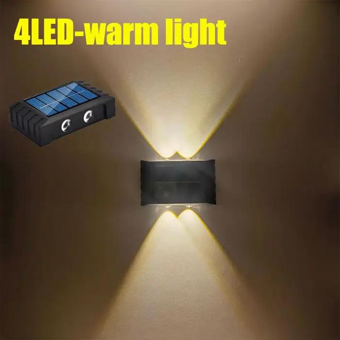 4/6/8/10LED s lampe murale solaire cour rue décor lumière extérieure étanche haut et bas éclairage lumineux jardin paysa