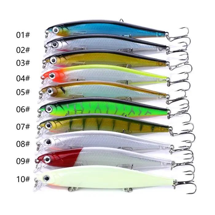 1pc méné pêche à la traîne leurre Laser dur appât artificiel yeux 3D 11 cm 13g Wobblers bar brochet