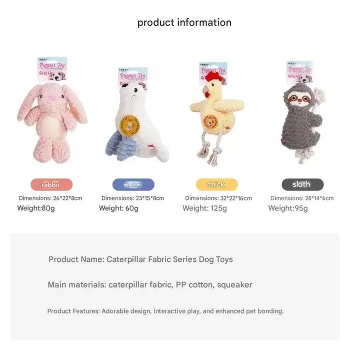 Jouets en peluche pour chiens grinçants pour l'ennui