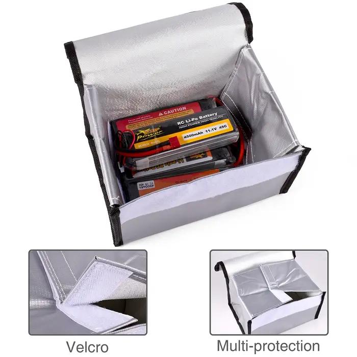 Lipo garde sac de sécurité ignifuge antidéflagrant Portable Lipo sac de sécurité 215*115*155mm pour