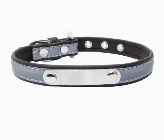 Collier personnalisé en cuir PU gravé pour chiens, ajustable, avec nom et numéro de téléphone, cadeau unique pour les amoureux des animaux, adapté pour petits, moyens et grands chiens