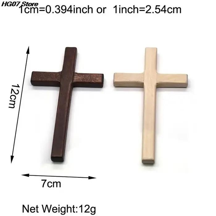Nouvelle Croix Chrétienne en Bois de 12cm (4,7 pouces), Grand Mur Long Nina ifix Deux Documents