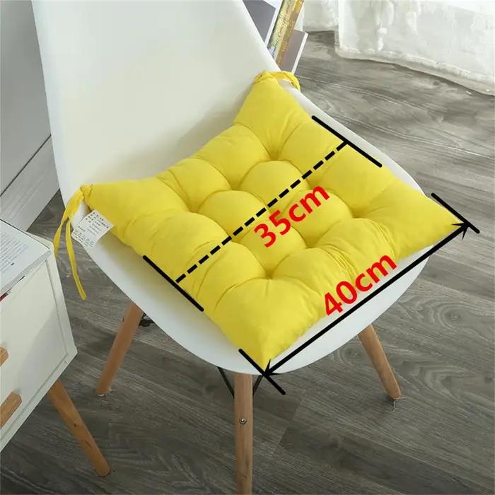 Coussin de Chaise en Polymères Carrés en Coton Doux et Rembourré, Solide, pour Bureau, Maison, Voitu