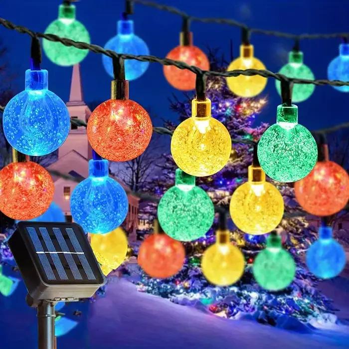 Guirlande solaire Globe en cristal IP65