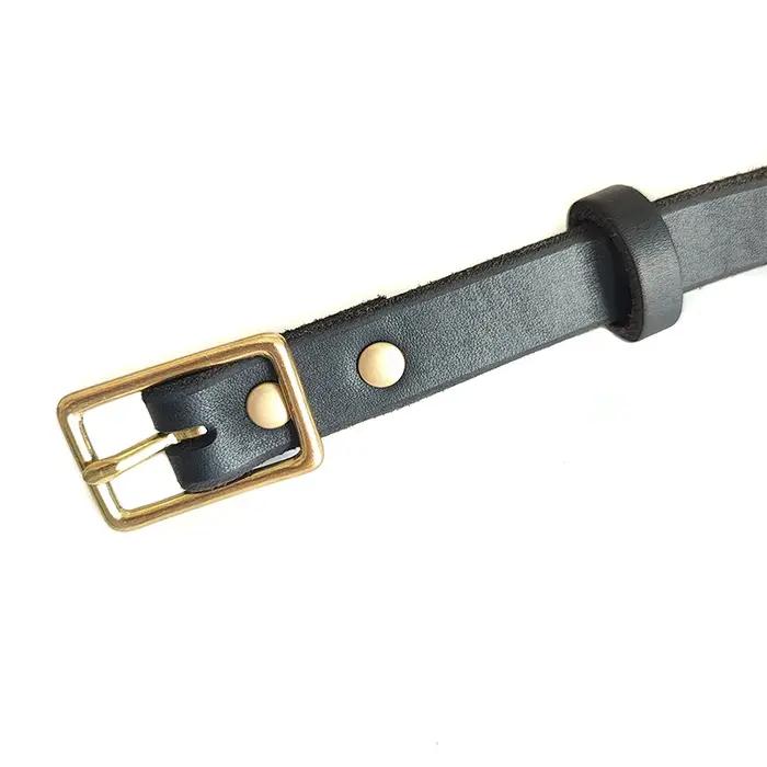Collier pour chien de taille moyenne à grande en cuir véritable tressé