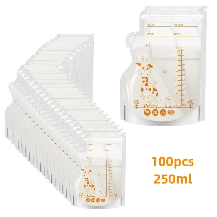 Sac de conservation du lait maternel 250ml jetable pré-sterilisé sans BPA pour enfant de 0 à 24 mois