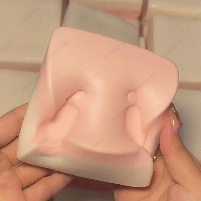 Gâteau de riz collant Double face Squishy rose gâteau de riz à montée lente Squishy gâteau à rebond