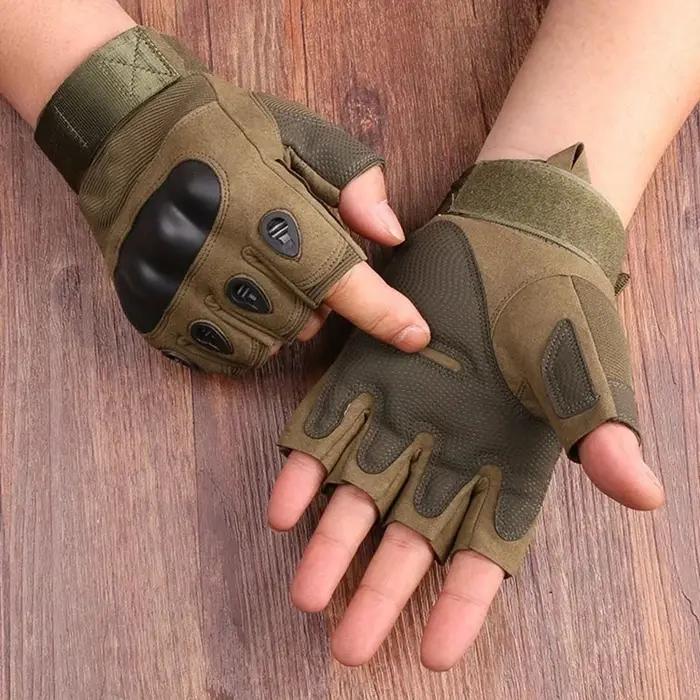 Gants tactiques mi-doigts pour paintball et chasse - Protection antidérapante complète