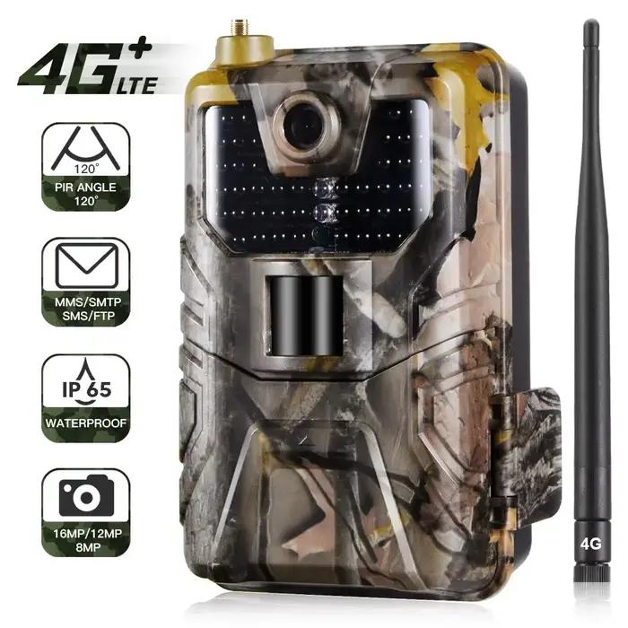 Caméra de chasse pour la faune 20MP HC900LTE 1080P Mobile Sans Fil 4G FTP MMS SMS SMTP Surveillance Cellulaire par E-mail pour Utilisation Extérieure