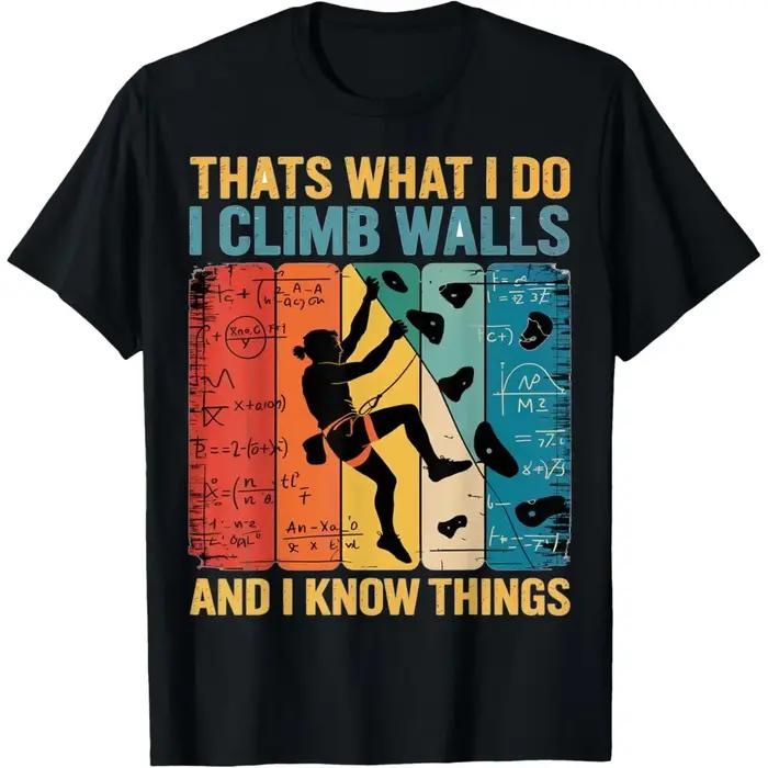 T-shirt à manches courtes en coton peigné pour grimpeurs homme escalade bouldering décontracté occasions spéciales