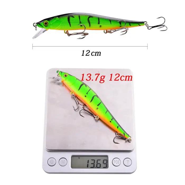 Leurre minnow rigide pour la pêche,appât artificiel flottant, d'achigan, style crankbait, pour broch