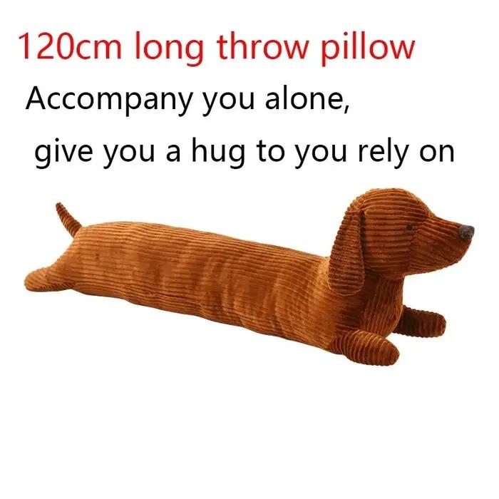 Oreiller en peluche chien teckel