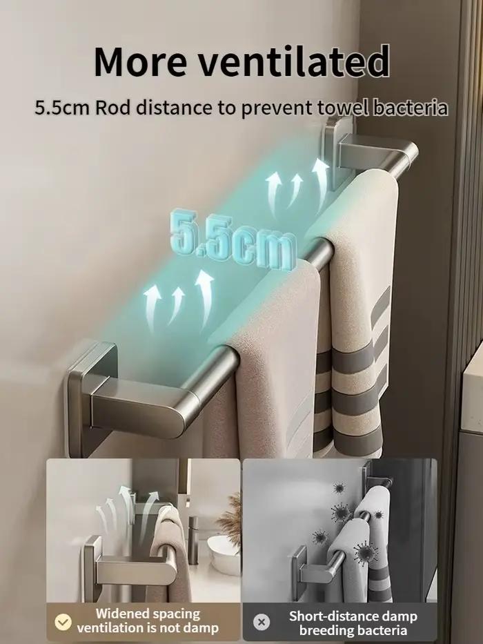 Porte-serviettes en plastique ABS et aluminium design moderne pour salle de bains cuisine et balcon couleur blanche roue jaune gris clair et bourgogne
