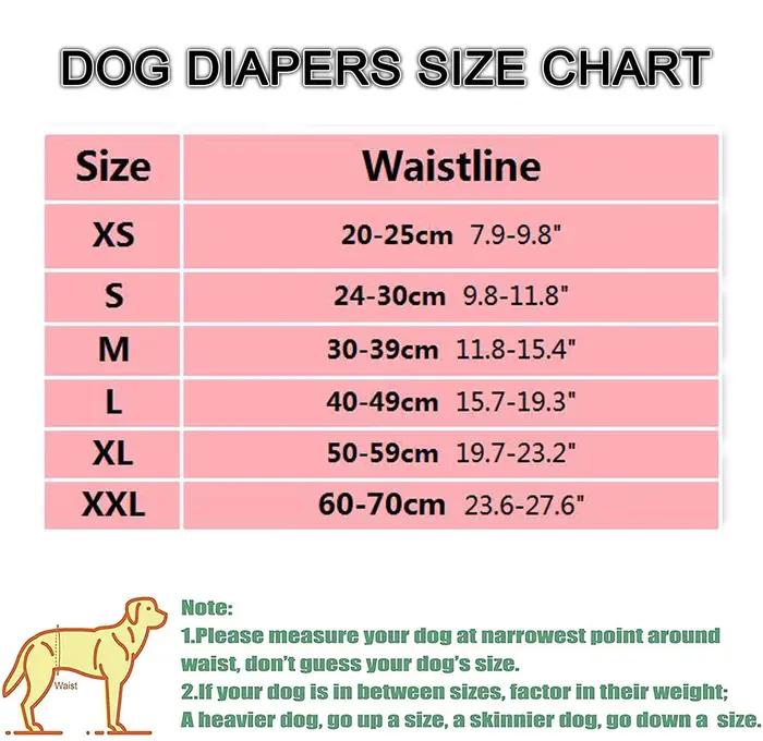 Culotte chauffante pour chienne hygiénique réutilisable et lavable pour petites et grandes races ajustable pour toutes les saisons occasions spéciales chiens