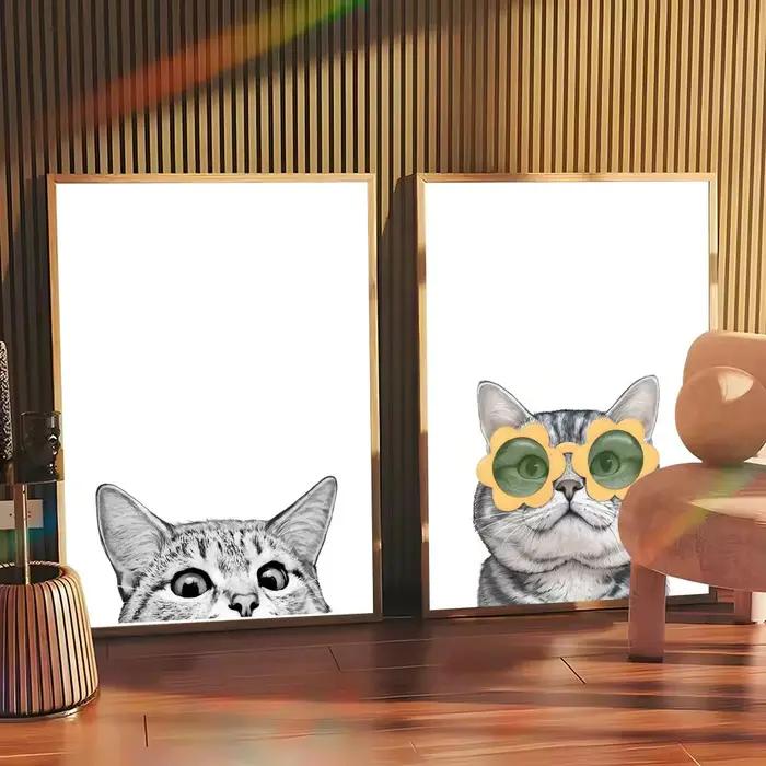 Peinture d'animaux mignons style japonais sur toile impression haute qualité pour décoration maison occasions spéciales