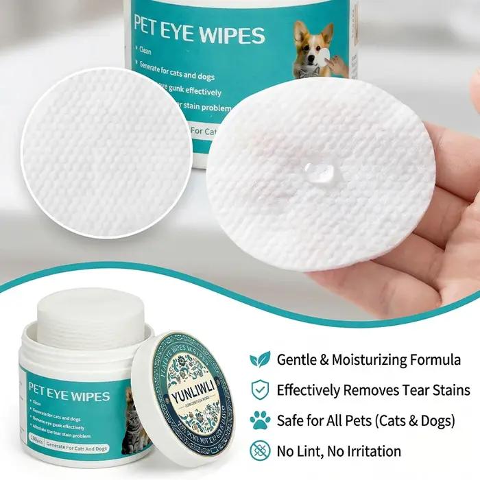 100 lingettes nettoyantes pour les yeux des chiens et des chats