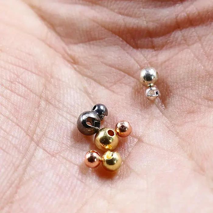 Perles à tête ronde pour pêche à la mouche, 20 pièces/paquet, 5 tailles