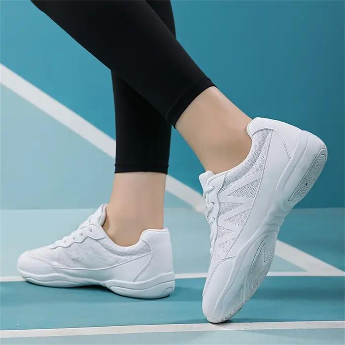 BAXINIER Chaussures de cheerleading blanches pour filles, baskets respirantes pour l'entraînement, l