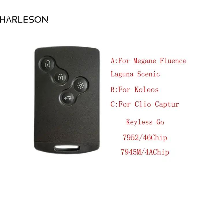 Carte de clé télécommande intelligente sans clé, pour Renault Megane Fluence Laguna Scenic Clio Capt