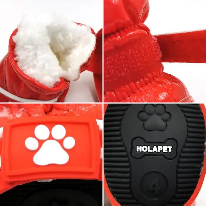 Bottes de neige coordonnantes pour petits chiens