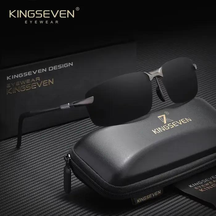 KINGSEVEN Lunettes de soleil de conduite pour hommes et femmes, classiques, sans monture, populaires