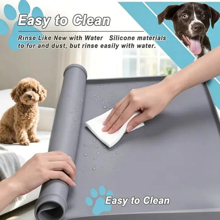 Support pour tapis de propreté pour chien avec bords surélevés