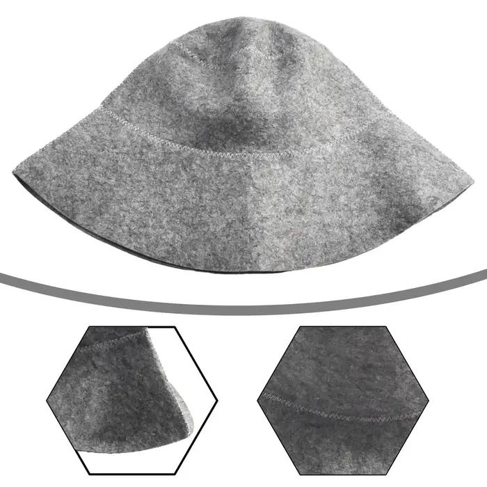 Chapeau de Sauna en feutre Anti-chaleur, casquette russe épaisse en feutre de laine, bonnet de douch