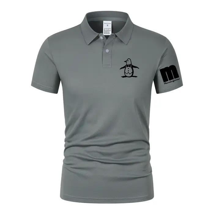 Nouveau T-shirt d'été 2026 pour homme à manches courtes, col brodé, léger, style streetwear décontra