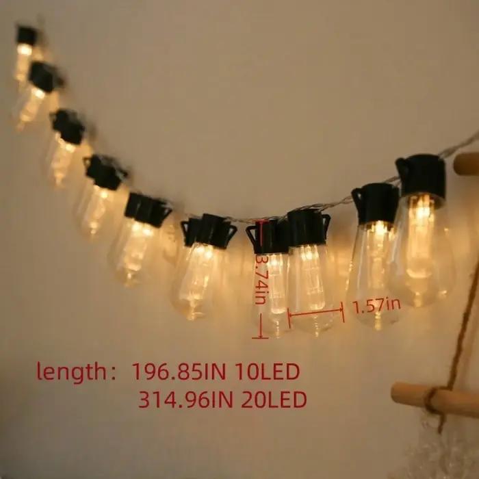 Guirlande lumineuse LED solaire d'extérieur étanche 5M 10 LED 8M 20 LED 8 modes d'éclairage pour pat