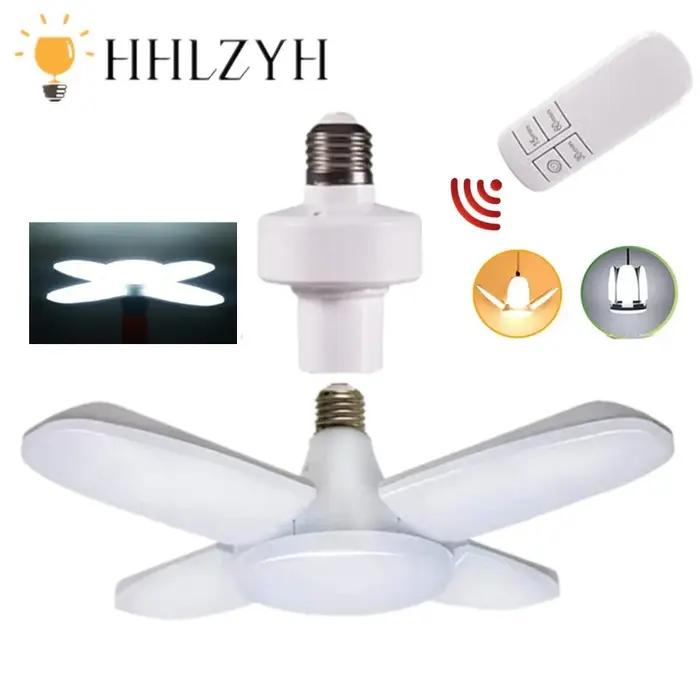28W inda LED Ampoule Ventilateur Lame Synchronisation Lampe AC85-265V Pliable LED Ampoule Lampada Po